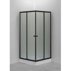 Душевой уголок GOTLAND Eko Black 800*800*195cm с низким поддоном