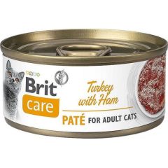 BRIT Care Turkey with Ham Pate - wet cat food - 70g