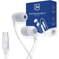 3MK Wired Earphones USB-C  White