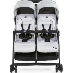 Twin Stroller Chicco Ohlala Twin Silver Cat Bērnu rati