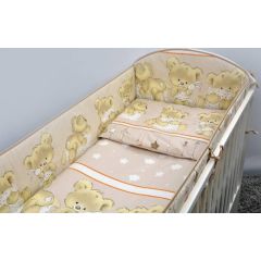 Bērnu gultas veļas komplekts Mika 120x90x360, smilšu krāsā