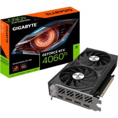 Graphics Card GIGABYTE NVIDIA GeForce RTX 4060 Ti 16 GB GDDR6 128 bit PCIE 4.0 16x GPU 2565 MHz 2xHDMI 2xDisplayPort GV-N406TWF2OC-16GD