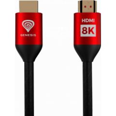 Kabelis Genesis HDMI Male - HDMI Male 3m 8K  PS4 / PS5 Red