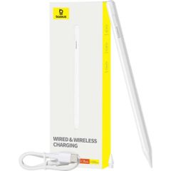 Active stylus Baseus Smooth Writing Series with wireless and cabled charging (White)