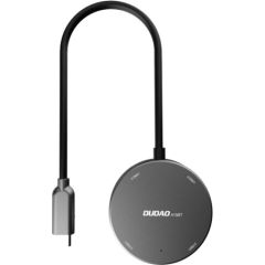 Hub Dudao A15B 4w1, USB 3.0 + 3x USB 2.0 to USB-C (grey)