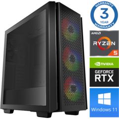 INTOP Ryzen 5 5600X 16GB 240SSD M.2 NVME RTX4060Ti 8GB WIN11