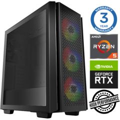 INTOP Ryzen 5 5600X 16GB 480SSD M.2 NVME RTX4060Ti 8GB no-OS