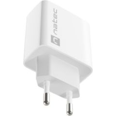 NATEC USB CHARGER RIBERA USB-A+USB-C 20W PD WHITE