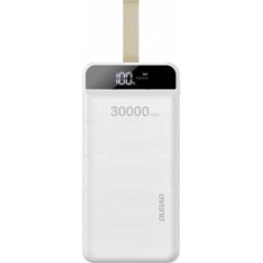 Dudao power bank 30000 mAh 3x USB with LED lamp white (K8s + white)