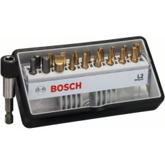 Bosch Uzgaļu komplekts Max Grip; PH; PZ; T; S; HEX; 18 gab. + magnētisks turētājs