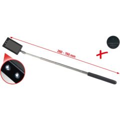 Kstools Teleskopisks spogulis ar LED gaismu 260-760mm, 50x80mm, KS Tools