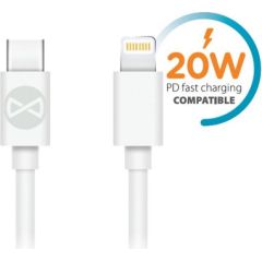 Forever cable USB-C - Lightning 1,0 m 3A white