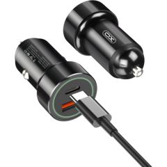 XO TZ11 PD Aвтомобильное зарядное устройство QC 20W + кабель USB-C - Lightning