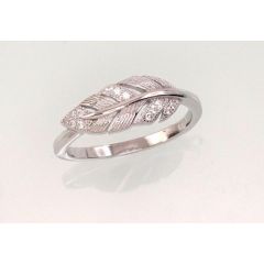 Серебряное кольцо #2101474(PRh-Gr)_CZ, Серебро 925°, родий (покрытие), Цирконы, Размер: 18, 2.3 гр.