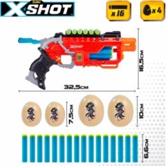 Pistole ar 16 porol. šautriņam, 4 olam līdz 27 m X-Shot Dino Attack ZURU 8 g+ CB46559