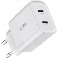 Tech-Protect charger C20W 2xUSB-C, white