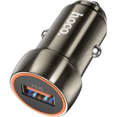 Автомобильная зарядка Hoco Z46 USB-A 18W QC3.0 серая