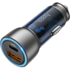 Car charger Hoco NZ8 43W USB-A/Type-C PD25W+QC3.0 blue