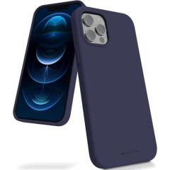 Чехол Mercury Silicone Case Apple iPhone 12/12 Pro темно синий