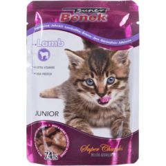 SUPER BENEK Junior Lamb in sauce - wet cat food - 100 g