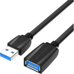 Extension Cable USB 3.0, male USB to female USB, Vention 1.5m (Black)