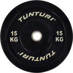 "Tunturi Bumper Plate" 15 kg melna