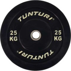 "Tunturi Bumper Plate" 25 kg melna