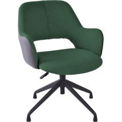 Task chair KENO without castors, green/grey