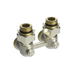 Danfoss RLV-KB radiatora apakšas pieslēgs, taisns, Kv vērtība - 1.4 m³/h, R 1/2", G 3/4