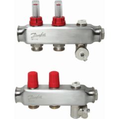 Danfoss SSM-2F kolektors ar plūsmas mērierīci, 2+2, 1"