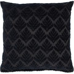 Pillow TEDDY 45x45cm, black flower motif