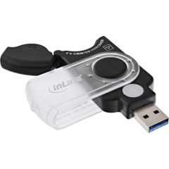 KARŠU LASĪTĀJS  InLine® Mobile card reader USB 3.0, for SD/SDHC/SDXC, microSD