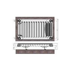 Termolux Радиатор 11x400x1400 боковое подкл., с крепл.,