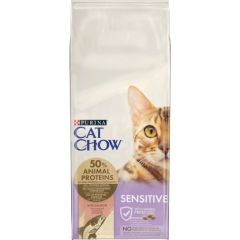 Purina Cat Chow Adult Sensitive Salmon - dry food for cats- 15kg