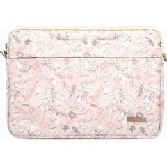 iLike   13-14 Inches Fabric Laptop Bag With Strap Flower Pink