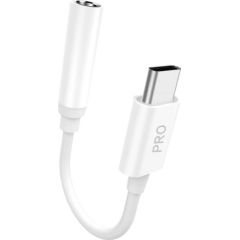 Adapter Dudao L16CPro USB-C to Jack 0,1m (white)