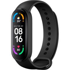 iWear SM6 Fitnesa IP67 Aproce ar HR & Asinsspiediena mēr. / Soc. tīkli / Miega monitoru Melna