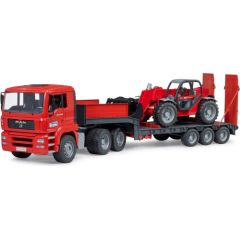 Bruder MAN TGA low loader with Manitou telehandler MLT 633, model vehicle