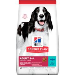 HILL'S Science Plan Adult Medium Tuna with rice - dry dog food - 2.5 kg