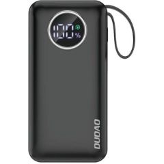 Dudao   powerbank 10000mAh 1xUSB-A / 1xUSB-C 22.5W with built-in cable 1xLightning / 1xUSB-C Black