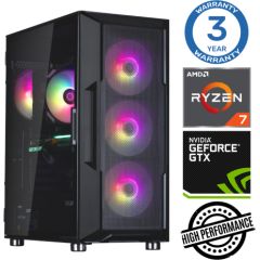 INTOP Ryzen 7 5700X 32GB 500SSD M.2 NVME GTX1650 4GB no-OS