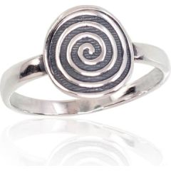 Серебряное кольцо #2101656(POx-Bk), Серебро 925°, оксид (покрытие), Размер: 15.5, 1.6 гр.