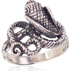 Серебряное кольцо #2101602(POx-Bk), Серебро 925°, оксид (покрытие), Размер: 18, 5.1 гр.