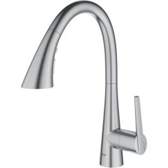 Grohe virtuves izlietnes maisītājs ar izvelkamo dušu Zedra, supersteel