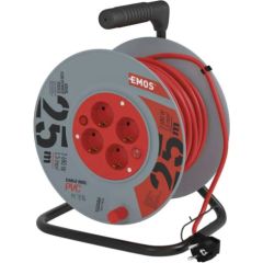 Emos PVC Extension Cord Reel– 4 sockets, 25m, 1,5mm2 SCHUKO