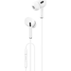 In-ear headphones, wired Foneng T33, mini jack 3.5mm, microphone (white)