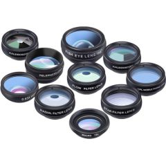 Mobile lens kit APEXEL APL-DG10 10 in 1 (black)