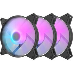 Computer Fan Set Darkflash C6,  RGB, 3in1 120x120 (black)