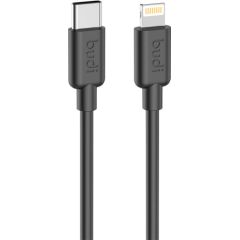 USB-C to Lightning cable Budi 230TL, 20W, 1.2m, (black)