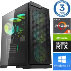 INTOP Ryzen 5 5500 16GB 250SSD M.2 NVME RTX3050 6GB WIN11